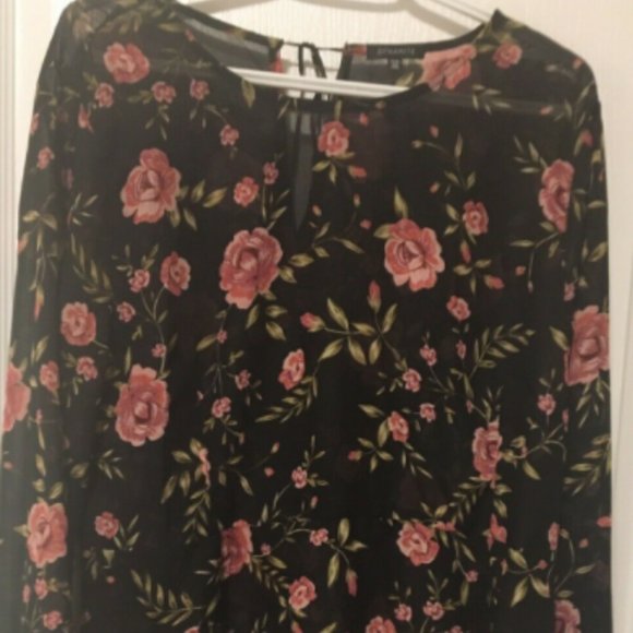 Women’s Dynamite Floral See-Through Top Xtra-Large - Picture 1 of 3